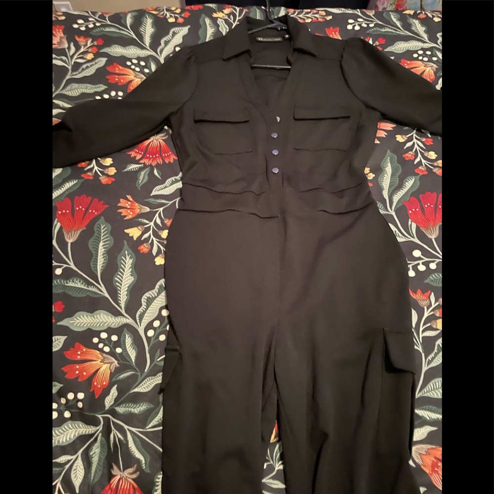 NY & Company Utility black jumpsuit